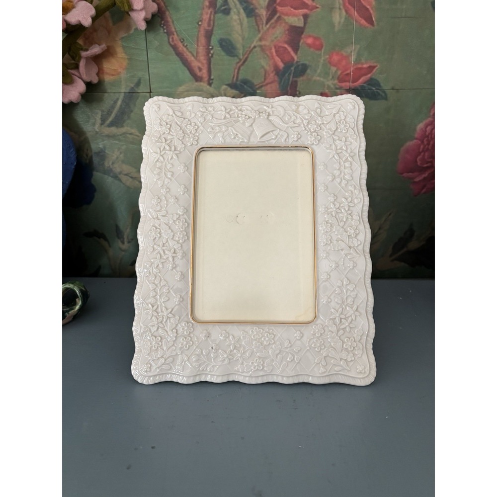 Lenox Wedding Promises 8.5x11 Picture Frame Ivory Floral Romantic Cottagecore